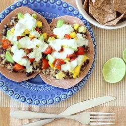 Black Bean Tostadas & Mango Salsa
