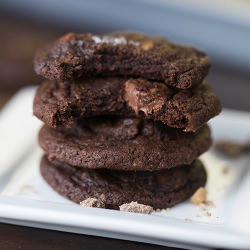 Double Chocolate Chip Heath Cookies