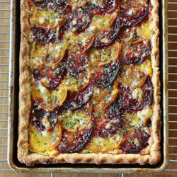 Red and Golden Beet and Cheese Tart