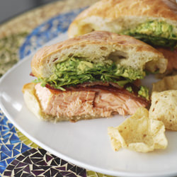 Salmon & Gaucamole Sandwiches