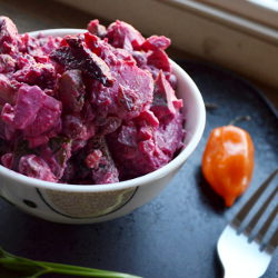 Beet-Pinked Potato Salad