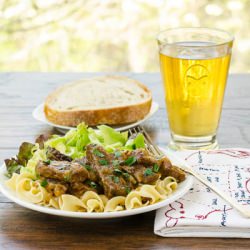 Beef & Onions Braised in Beer