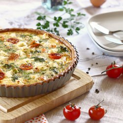 Broccoli and Cherry Quiche