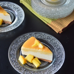Eggless Mango Cheesecake
