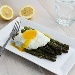 Parmesan Asparagus with Egg
