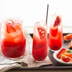 Strawberry Blood Orange Rum Punch