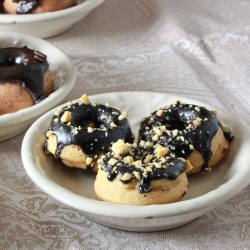 Baked Peanut Butter Nutella Donuts
