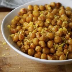 Lemon Zest Roasted Chickpeas