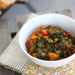 Kale, Sweet Potato, and Lentil Stew