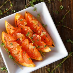 Honey Ginger Broiled Grapefruit