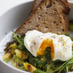 Brussels Sprouts and Pesto Hash