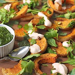 Roasted Squash with Chilli Yogurt