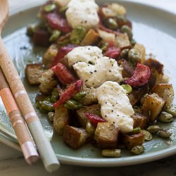 Fava Bean Panzanella Salad