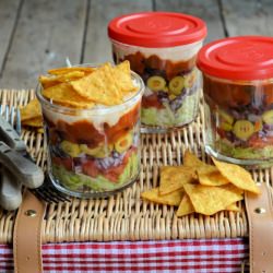 Layered Mexican Salad in a Jar