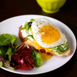 Open-Faced Egg Sandwich