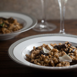 Farro Risotto with Roast Mushrooms