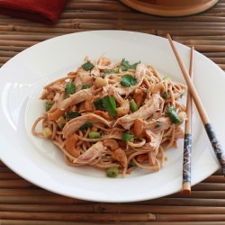 Sichuan Chicken Cashew Noodles