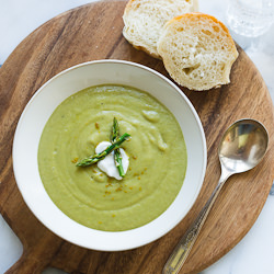 Roasted Asparagus & Sweet Potato Soup