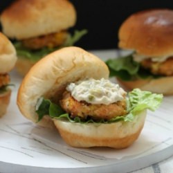 Salmon and Corn Sliders