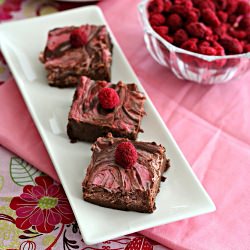 Raspberry Cheesecake Swirl Brownies