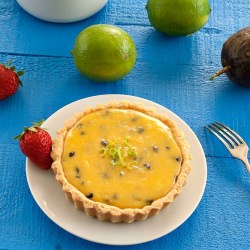 Passion fruit Curd and Lime Tarts