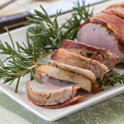 Roasted Bacon-Wrapped Tenderloin