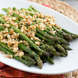 Asparagus with Lemon-Almond Pesto