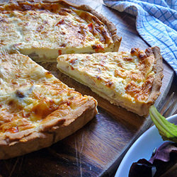 Chicken, Corn and Red Pepper Quiche