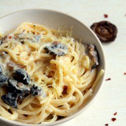 Light Shiitake Carbonara
