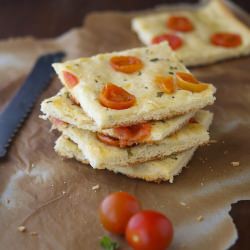 Whole Wheat Focaccia with Tomatoes