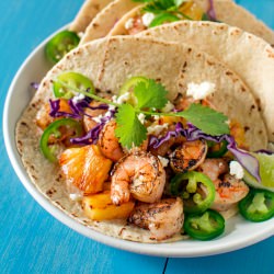 Grilled Shrimp and Pineapple Tacos
