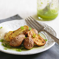 Roasted Potatoes with Chive Oil