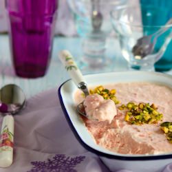 Rhubarb and Elderflower Semi Freddo