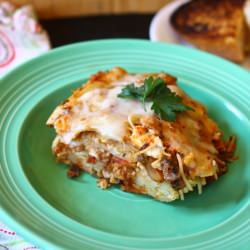 Vegetarian Baked Spaghetti