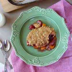 Peach Strawberry Cobbler