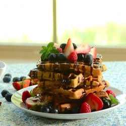 Peanut Butter & Berry Waffles