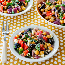 Roasted Garbanzo and Veg Salad