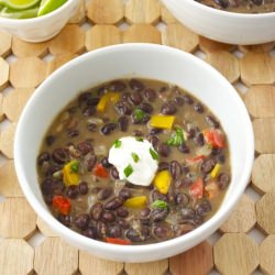 Spicy Black Bean and Bacon Soup
