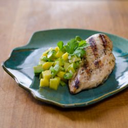 Grilled Chicken with Avocado Mango