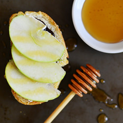 Brie, Fig Spread & Apple Bruschetta