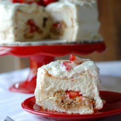 Strawberry Tiramisu Angel Food Cake