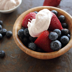 Berries with Hibiscus Cream