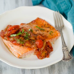 Salmon & Melting Tomatoes