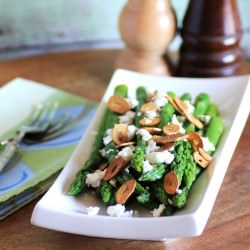 Asparagus with Garlic Chips
