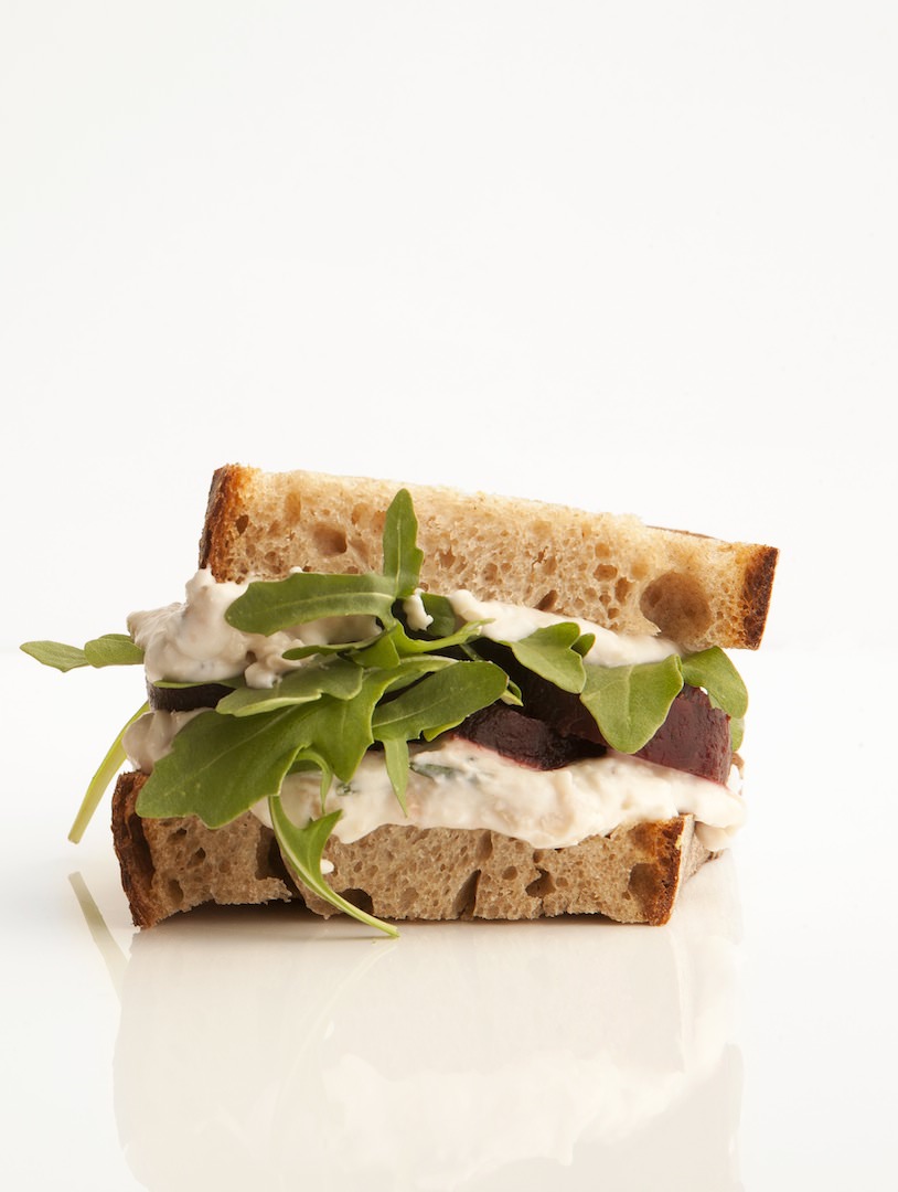 White Bean & Roasted Beet Sandwich