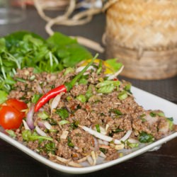 Minced Meat and Herb Salad