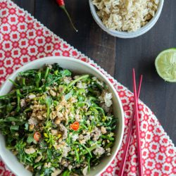 Lamb and Flowering Rabe Stir-Fry