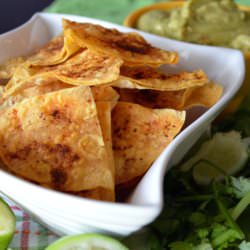 Spicy Baked Corn Chips