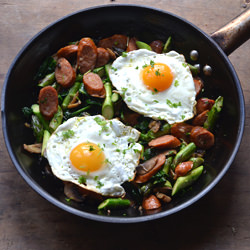 Pan with Chorizo and Eggs