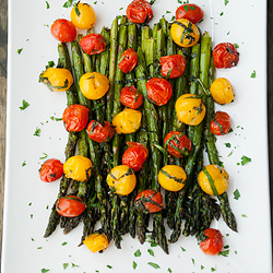 Roasted Cherry Tomatoes with Mint
